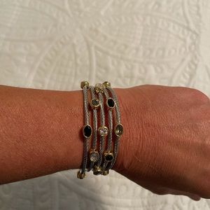 Bracelet with black, white and grey stones!